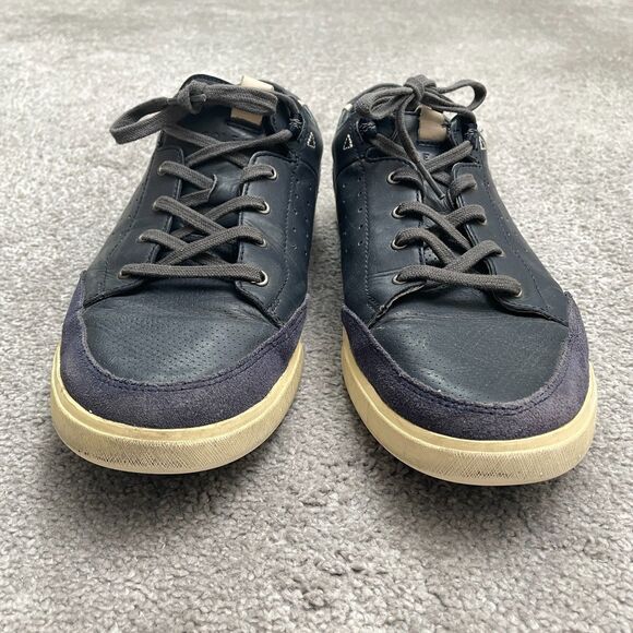 Cole Haan Grand OS Leather Sneaker Shoes Mens 10M Navy Blue Lace Up Low Top - Picture 1 of 16